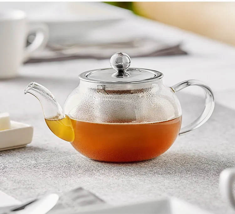 Dapur Hotel Tradisional Cina tahan panas kaca cangkir teh kopi dengan Infuser