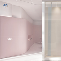 Carrelage rose pour salle de bain Dalle de porcelaine brillante Surface de marbre avec bon prix Carrelage flexible pour projet d'hôtel Salle de bain