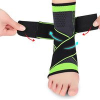 Support de cheville sportif élastique en nylon, attelle orthopédique enveloppante, protection complète pour la course et la marche, taille unique