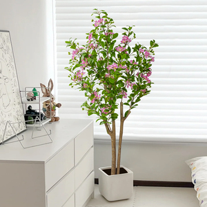 Lujo Artificial <span class=keywords><strong>Myrtus</strong></span> Communis Bonsai árbol plástico escritorio artesanía decorativa para oficina boda FIESTA DE Navidad decoración del hogar - Product Image 3