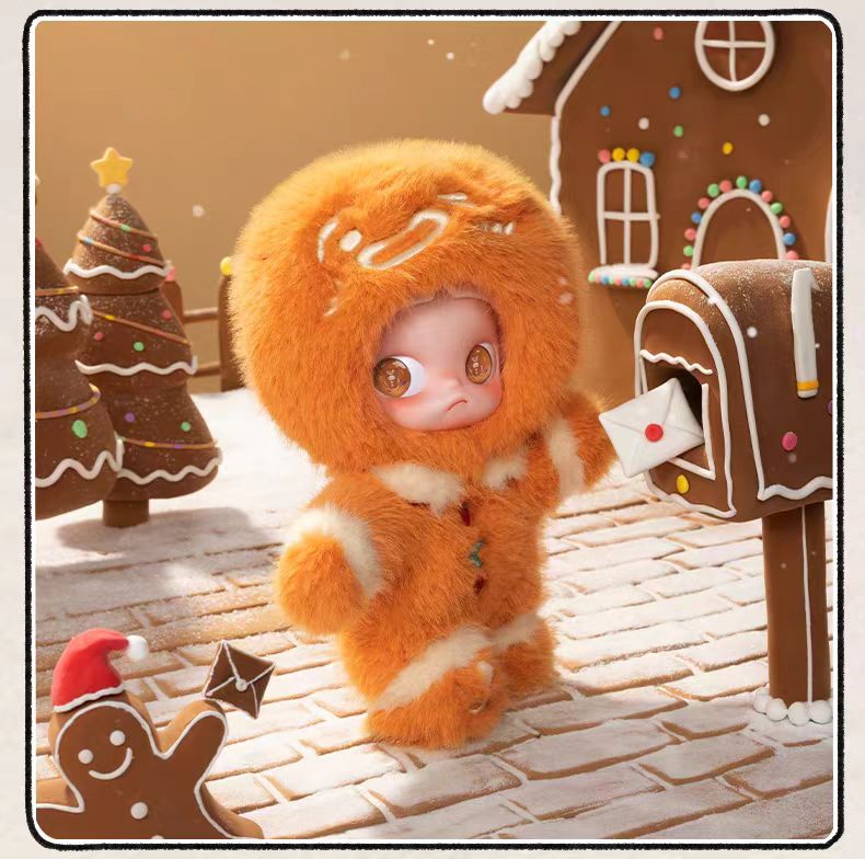 Original POP MART Zsiga Gingerbread Man 1/8 Action Figure Gifts