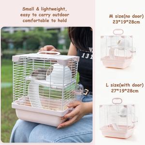 Piccoli animali gerbilli gabbia per topi accessori per criceti nani bottiglia d'acqua filo scorrevole portatile grande casa per criceti gabbie e habitat - Product Image 6