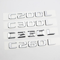 Autocollant d'emblème de coffre en lettres et chiffres ABS, décalcomanie arrière pour Classe E, Classe C, Classe S, modification de marquage de cylindrée du moteur