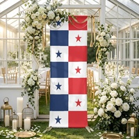 Toile de fond personnalisée avec drapeau national du Panama, rideau décoratif suspendu pour les séances en studio, les rassemblements familiaux et les accessoires d'affichage intérieur