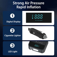 Nouveau Compresseur d'Air Portable 12V 2026 avec Manomètre Numérique LED 150 PSI, Pompe à Pneus en ABS pour Voiture, Moniteur de Pression des Pneus
