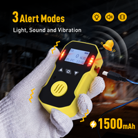 Monitor de Gas Portátil Personal Bosean con Alarma de Sonido, Luz y Vibración, Alerta de Batería Baja, Umbral de Alarma Ajustable, CH4, CO, H2S, O2