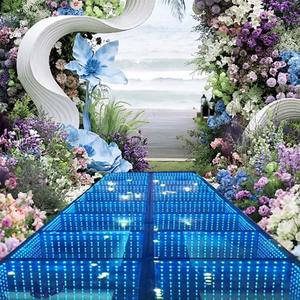 2024ฟลอร์เต้นรำ LED สีทองแฟชั่นล่าสุดพร้อมไฟเคลื่อนไหวพื้นหลังพิเศษ-ออกแบบฟรีและอุปกรณ์เสริมฟรี - Product Image 5