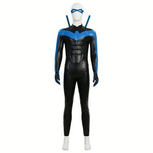 Costume de cosplay Titans <span class=keywords><strong>Saison</strong></span> <span class=keywords><strong>3</strong></span> pour homme, tenue de combat Nightwing Dick Grayson en spandex, costume d'Halloween pour TV et cinéma - Product Image 2