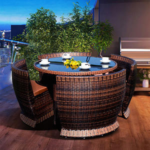 Juego de silla de mimbre <span class=keywords><strong>para</strong></span> exteriores moderna personalizada y <span class=keywords><strong>sombrilla</strong></span> impermeable <span class=keywords><strong>para</strong></span> patio, <span class=keywords><strong>terraza</strong></span>, jardín, ocio - Product Image 4