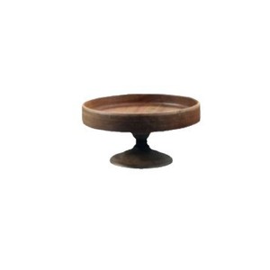 Soporte de madera para pasteles con cúpula de cristal para exhibir postres, bandeja para servir frutas, bandeja para servir té de la tarde, estilo sencillo - Product Image 5