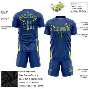 Nouvel ensemble de maillots de football personnalisés pour hommes, uniforme de football à manches courtes, vêtements de sport d'équipe, tenue d'entraînement respirante avec short - Product Image 5