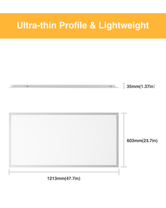 โรมานโซ 40W 72W 130Lm/W ETL CETL ไฟ LED แผงเรียบติดเพดานขนาด 2x4 ฟุต ปรับค่า CCT ได้ พร้อมระบบหรี่ไฟ 0-10V สำหรับซูเปอร์มาร์เก็ต - Product Image 2