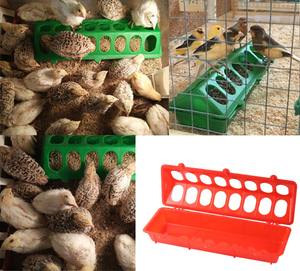 Poulet de ferme oiseau <span class=keywords><strong>Pigeon</strong></span> épaissi 16 trous mangeoire rectangulaire poreux Anti-diffusion <span class=keywords><strong>abreuvoir</strong></span> - Product Image 3