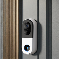 Sonnette de porte WiFi HD Tuya avec objectif à focale fixe de 3,6 mm pour la sécurité à domicile et au bureau