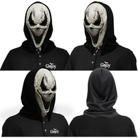 Masque d'horreur en latex pour Halloween, masque de fantôme effrayant pour fête à thème, costume pour adulte, masque effrayant