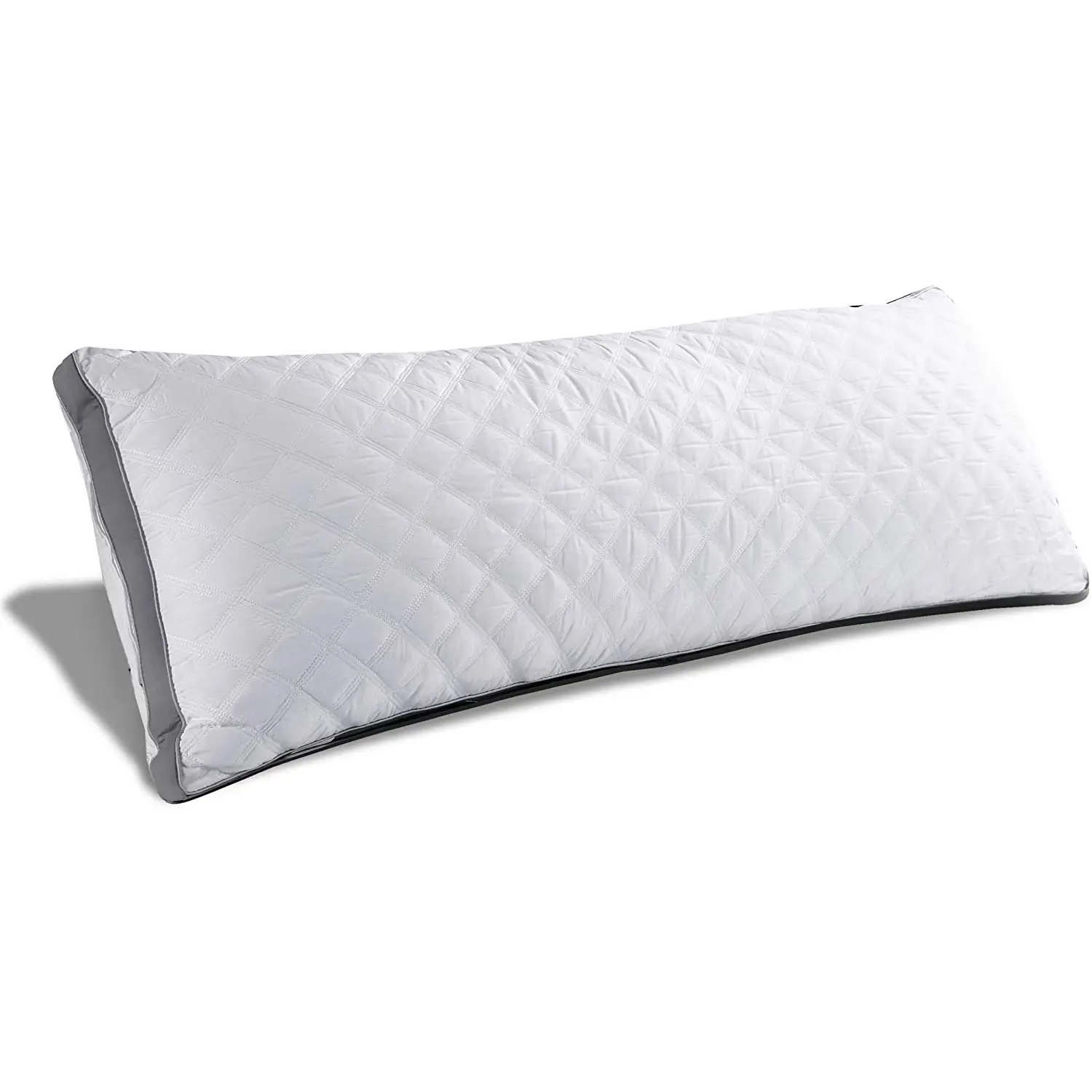 Almohada larga plegable y suave para Hotel, almohadas decorativas rectangulares largas para cama, color blanco, fácil de limpiar