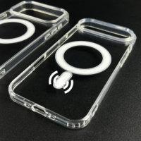 Étui magnétique transparent en cristal pour téléphone Étui de luxe transparent pour IPhones 17 Air Wireless Charging Compatible 17 Pro Max Cases