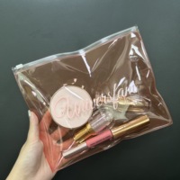 Sac de scellage avec logo imprimé sur mesure petit sac à fermeture éclair en plastique givré PVC à fermeture éclair pour l'emballage