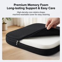 Coussin de siège ergonomique en mousse à mémoire de forme, maille 3D respirante, coussin orthopédique pour chaise, soulagement des douleurs au coccyx, tapis de siège pour le bureau