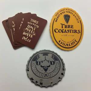 Posavasos con logotipo personalizado HG4524, papel grueso, posavasos de papel en relieve personalizado, posavasos para restaurante, almohadillas de papel - Product Image 4