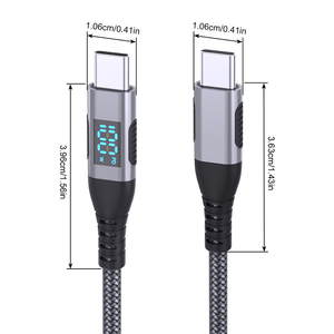 Câble USB C vers USB C 100W, câble de chargeur USB C <span class=keywords><strong>avec</strong></span> affichage LED, câble de charge rapide Type C compatible <span class=keywords><strong>avec</strong></span> iPhone - Product Image 2