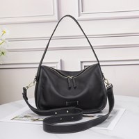 Sacs fourre-tout décontractés en cuir véritable de luxe tendance 2026 pour femmes, grandes marques, avec fermoir vintage, fermeture éclair durable, imperméables, couleur unie, 1L