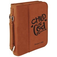 OEM couverture de livre portable à fermeture à glissière en similicuir gravé au laser hommes et femmes sac biblique multifonctionnel avec logo personnalisé étui biblique