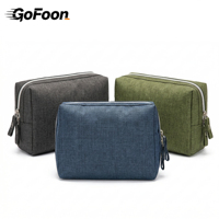 Dompet Kosmetik Ramah Lingkungan dengan Ritsleting Kanvas Kustom Grosir untuk Hadiah Wanita
