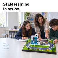 Lampadaire intelligent pour l'éducation STEM, table de sable, détection de véhicules, capteur de lumière ambiante, modèle pédagogique IoT