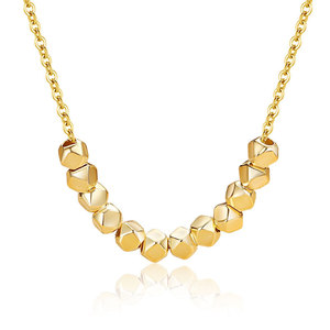 Non ternir 18K or rempli plaqué <span class=keywords><strong>Couple</strong></span> mode Fine ensemble bijoux pour femmes en acier inoxydable boule perle couches Chocker collier - Product Image 1