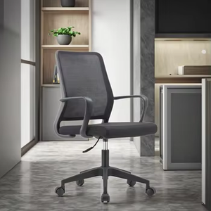 เก้าอี้ตาข่ายสำหรับห้องที่บ้านเก้าอี้สำนักงานสีดำออกแบบตามหลักสรีรศาสตร์ - Product Image 5