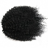Extensions de queue de cheval 100 % naturelles, vierges, Remy, cheveux humains européens, cuticules alignées, style bouclé crépu, noir naturel, vente en gros
