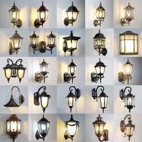 Lampe murale extérieure de style vintage classique ETL CE en forme de lanterne, pour jardin, cour, allée, couloir
