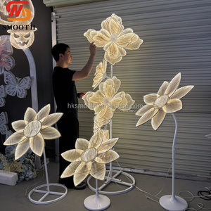 โคมไฟดอกบัว LED ดีไซน์ใหม่ สวยหรู สีทอง พร้อมฐานตั้ง ใช้ตกแต่งทางเดิน - Product Image 2