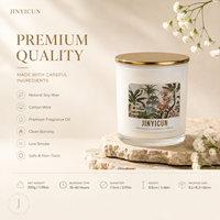 Bougie parfumée personnalisée en mélange de soja dans un bocal en verre avec couvercle, senteurs mélangées, marque privée, vente en gros, parfum d'ambiance pour la maison, bougies cadeaux, OEM