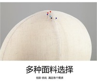 Support de table en toile pour chapeaux et perruques, mannequin de tête en lin à long cou, aiguille insérable, montage facile