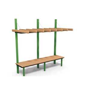 Pergola en bois métallique 3x1.2m, modèle assis vert - Product Image 1