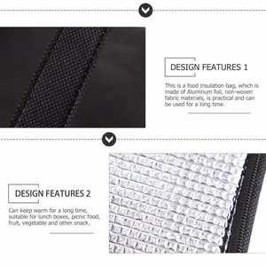 Sacs isothermes pour la livraison de gâteaux et de glaces en gros, sacs de courses à main, sacs isothermes chauds, sacs isothermes avec fermeture éclair - Product Image 3