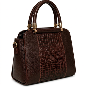 Sac à main moderne pour femmes en similicuir, élégant avec décoration à pompon, ouverture à fermeture éclair sécurisée, compartiment de rangement spacieux, deux sangles, idéal pour le bureau - Product Image 1