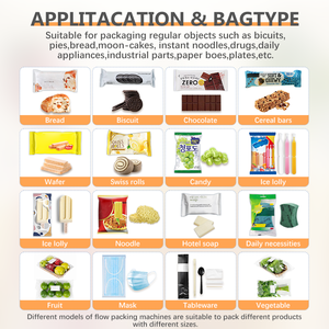 Bán Tự Động Đa Chức Năng Dòng Chảy Gói Máy Protein Thanh Bánh Quy Gối Đóng Gói Nhà Sản Xuất Máy - Product Image 2