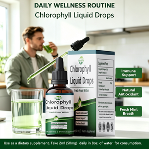 Gotas Líquidas de Clorofila de Marca Privada OEM, Sabor Natural a Menta, para Apoyo Inmunológico, Botella con Logotipo Personalizado, Suplemento Dietético - Product Image 4