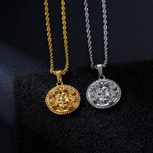Nickle gratuit gothique méduse pièce pendentif collier <span class=keywords><strong>Serpent</strong></span> <span class=keywords><strong>serpent</strong></span> médaillon mythologie grecque collier saint valentin cadeaux pour femmes hommes - Product Image 5