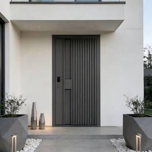 Porte d'<span class=keywords><strong>entrée</strong></span> principale pivotante en aluminium, personnalisable, sécurisée, étanche, anti-effraction, pour l'extérieur de la maison - Product Image 5