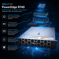 خادم R740 عالي الأداء بمقبسين لمعالجات إنتل زيون سيلفر 4210 بسرعة 2.4 جيجاهرتز وذاكرة وصول عشوائي 64 جيجابايت وقرص صلب SAS سعة 1.2 تيرابايت متوفر في المخزون
