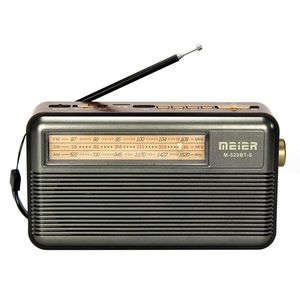 Radio portable rétro solaire BT AM FM SW transistor meilleur son fonctionnant sur batterie et rechargeable avec batterie externe - Product Image 5