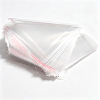 Sacs rétractables BOPP personnalisés 20*25+4CM pour T-shirts et vêtements, sacs OPP transparents jetables avec fermeture autocollante et logo