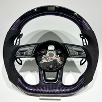 Volant de voiture en cuir et fibre de carbone avec LED pour Audi RS A1 A3 A4 A5 A6 A7 R8 RS3 C7 Q5 Q7 S3 S5 8V B8 B9 S4 Q3 Q8