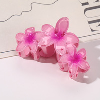 Vente chaude, pinces à cheveux en plastique colorées, style estival, 11 cm, pour femmes, accessoires de cheveux pour fête d'été