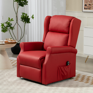 Fauteuil inclinable motorisé moderne surdimensionné en tissu, <span class=keywords><strong>grand</strong></span> fauteuil avec fonction massage extensible et structure métallique - Product Image 1