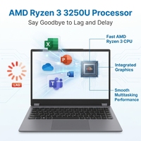 PC AI personnalisable de 15,6 pouces équipé d'un processeur AMD Ryzen 3 3250U, mémoire DDR4, adapté aux ordinateurs portables personnels et domestiques